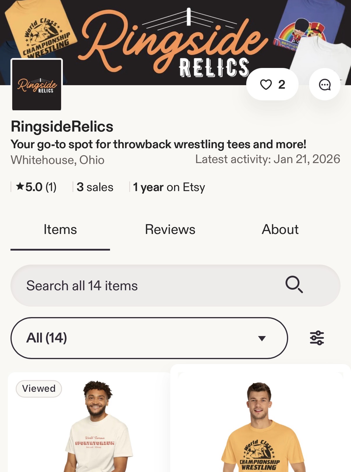 RingsideRelics Mobile View